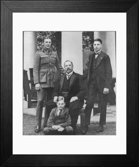 Framed Print : General Botha and his three sons, 1914 Framed Print : General Botha and his three sons, 1914