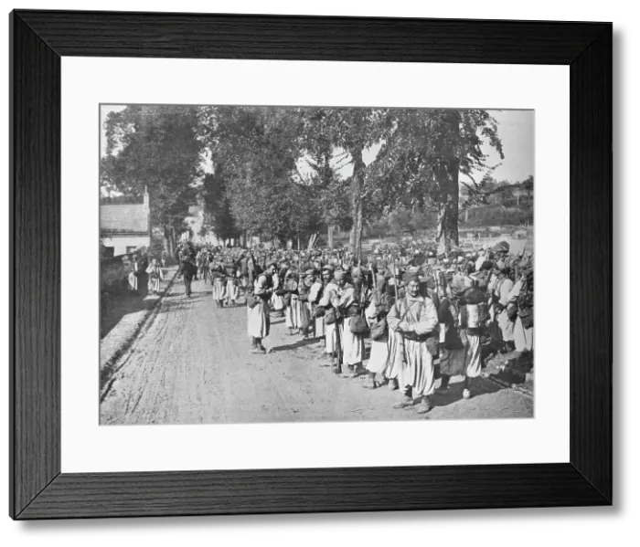Framed Print : Turcos waiting for the order to advance, 1914 Framed Print : Turcos waiting for the order to advance, 1914