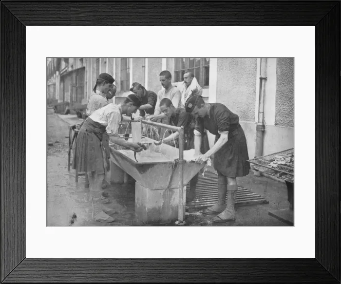Framed Print : The morning toilet on the Continent, 1914 Framed Print : The morning toilet on the Continent, 1914