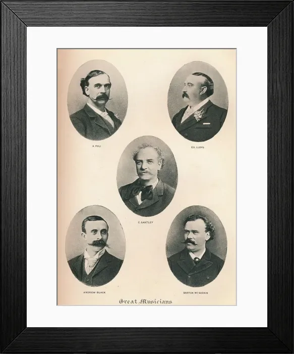 Framed Print : Great Musicians - Plate VI. 1895 Framed Print : Great Musicians - Plate VI. 1895