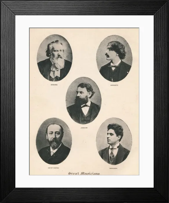 Framed Print : Great Musicians - Plate VII. 1895 Framed Print : Great Musicians - Plate VII. 1895