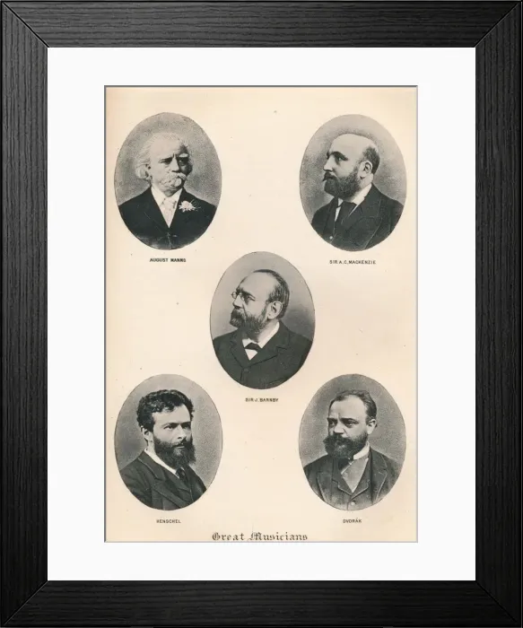 Framed Print : Great Musicians - Plate VIII. 1895 Framed Print : Great Musicians - Plate VIII. 1895
