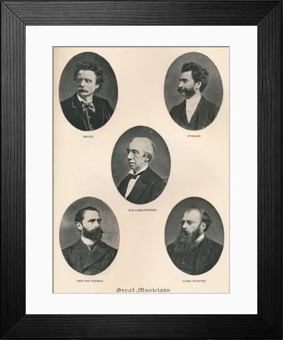 Framed Print : Great Musicians - Plate IX. 1895 Framed Print : Great Musicians - Plate IX. 1895