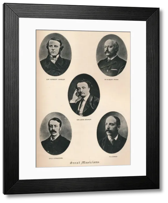 Framed Print : Great Musicians - Plate XI, c1880, (1895). Artist: F Jenkins Heliog Framed Print : Great Musicians - Plate XI, c1880, (1895). Artist: F Jenkins Heliog