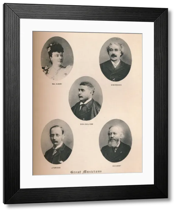 Framed Print : Great Musicians - Plate XIV. 1895 Framed Print : Great Musicians - Plate XIV. 1895