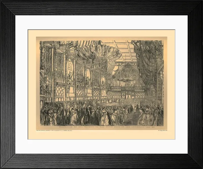 Framed Print : State Ball at the Guildhall, 1851, (1886) Framed Print : State Ball at the Guildhall, 1851, (1886)
