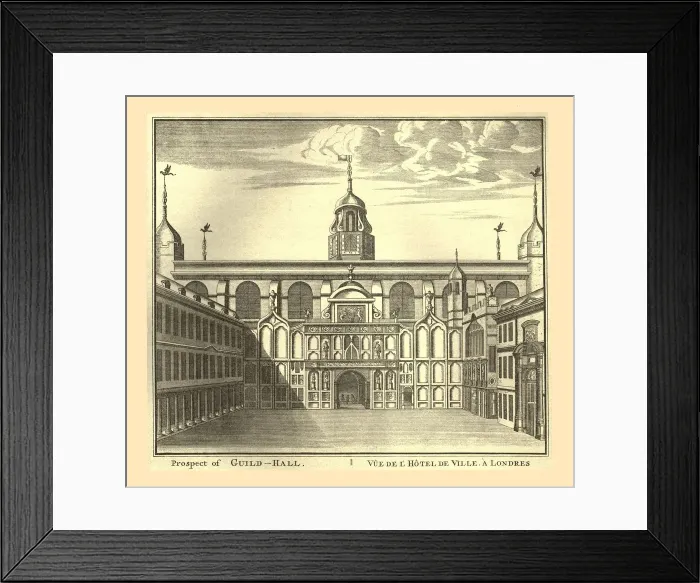 Framed Print : Prospect of the London Guildhall, 1886 Framed Print : Prospect of the London Guildhall, 1886