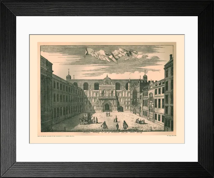 Framed Print : Prospect of the London Guild Hall, 1755, (1886) Framed Print : Prospect of the London Guild Hall, 1755, (1886)