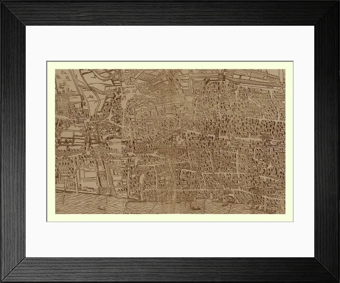 Framed Print : Civitas Londinum, c1560-1620, (1886). Artist: Ralph Agas Framed Print : Civitas Londinum, c1560-1620, (1886). Artist: Ralph Agas