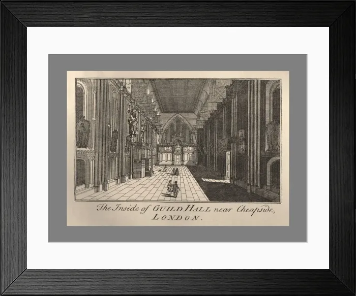 Framed Print : Guild Hall Interior, 1886 Framed Print : Guild Hall Interior, 1886