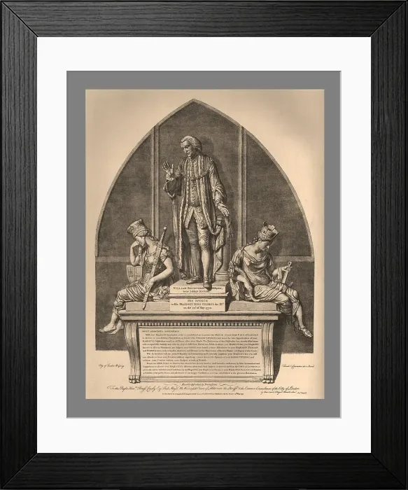 Framed Print : Guild Hall Monument to William Beckford, 1886 Framed Print : Guild Hall Monument to William Beckford, 1886