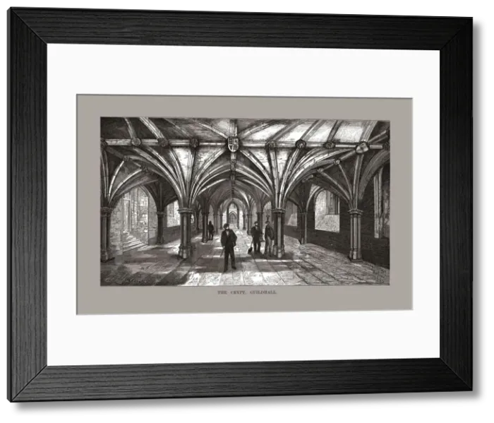 Framed Print : The Guild-Hall Crypt, 1886