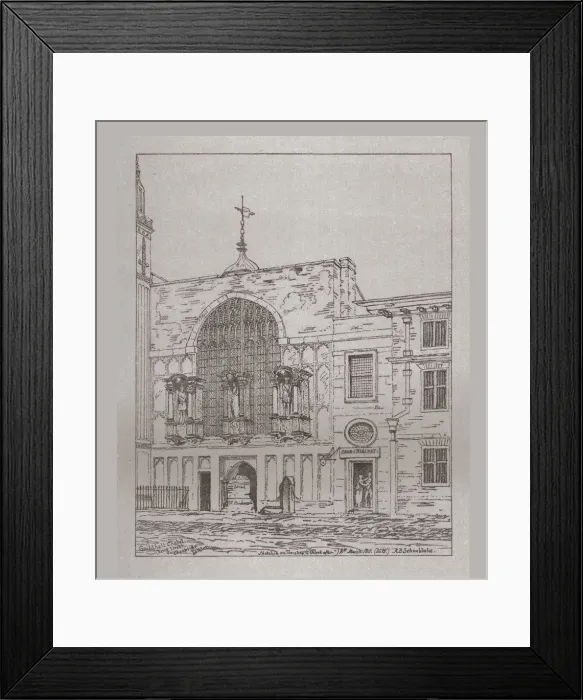 Framed Print : Exterior view of the Guildhall Chapel, 1815, (1886) Framed Print : Exterior view of the Guildhall Chapel, 1815, (1886)