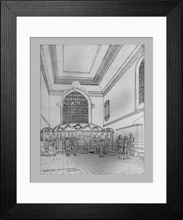 Framed Print : Interior view of the Guildhall Chapel, 1815, (1886) Framed Print : Interior view of the Guildhall Chapel, 1815, (1886)
