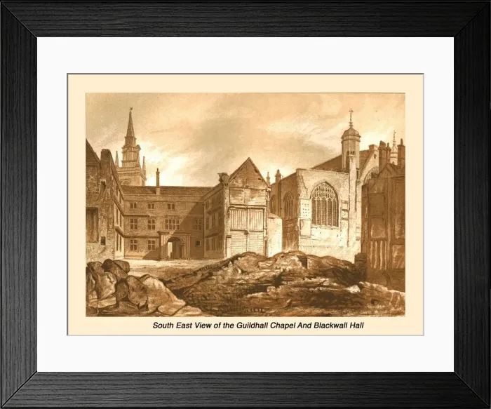 Framed Print : South East View Guildhall Chapel and Blackwell Hall, 1886 Framed Print : South East View Guildhall Chapel and Blackwell Hall, 1886