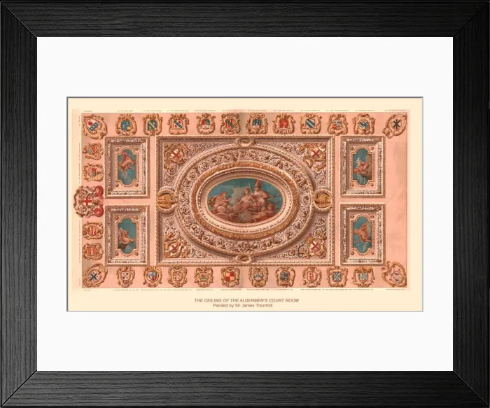 Framed Print : The Ceiling of the Aldermens Court Room, 1886. Artist: Sir James Thornhill Framed Print : The Ceiling of the Aldermens Court Room, 1886. Artist: Sir James Thornhill