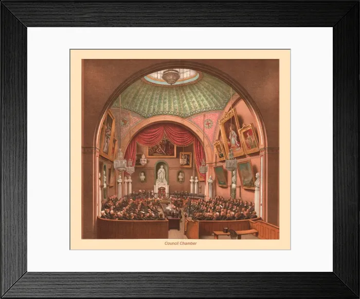Framed Print : Council Chamber London Guildhall, 1886 Framed Print : Council Chamber London Guildhall, 1886