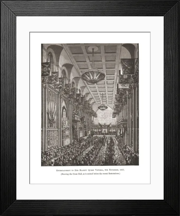 Framed Print : Great Hall Guildhall, 1837, (1886) Framed Print : Great Hall Guildhall, 1837, (1886)