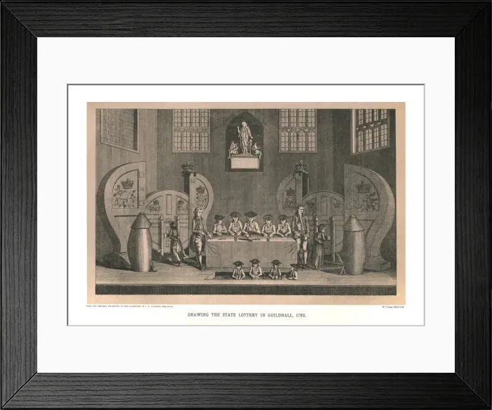 Framed Print : Drawing the State Lottery, 1763, (1886) Framed Print : Drawing the State Lottery, 1763, (1886)