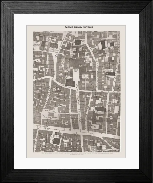 Framed Print : London Actually Surveyed, 1886 Framed Print : London Actually Surveyed, 1886