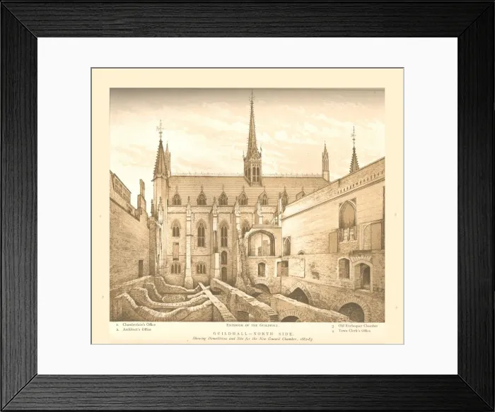 Framed Print : Guildhall North Side, 1882-83, (1886) Framed Print : Guildhall North Side, 1882-83, (1886)
