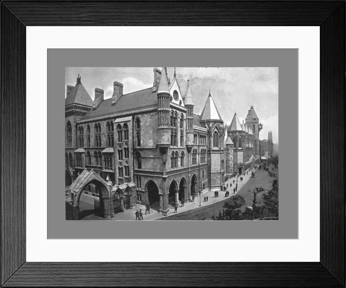 Framed Print : The New Law Courts, London, c1900. Artist: Valentine & Sons Publishing Co Framed Print : The New Law Courts, London, c1900. Artist: Valentine & Sons Publishing Co