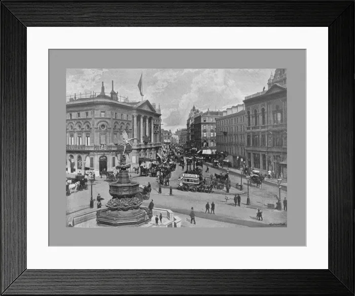 Framed Print : Piccadilly Circus, London, c1900. Artist: York & Son Framed Print : Piccadilly Circus, London, c1900. Artist: York & Son