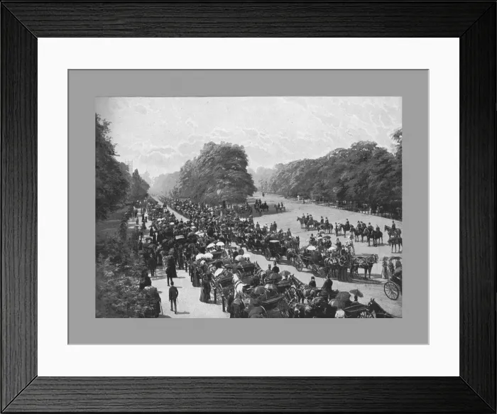 Framed Print : The Drive and Rotten Row, Hyde Park, c1900. Artist: York & Son