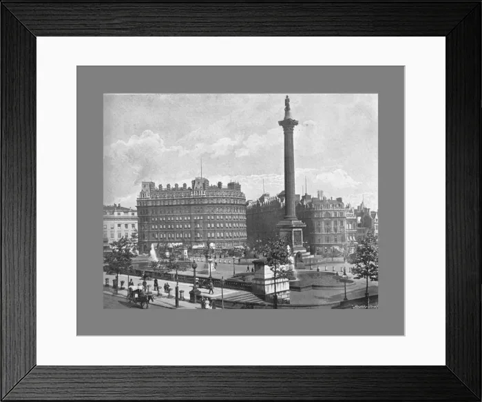 Framed Print : Trafalgar Square, London, c1900. Artist: York & Son Framed Print : Trafalgar Square, London, c1900. Artist: York & Son