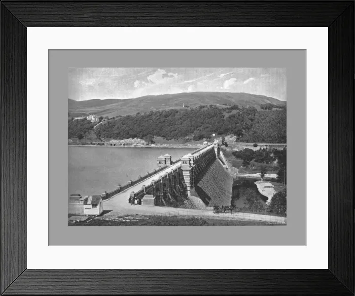 Framed Print : The Dam, Lake Vyrnmy, c1900. Artist: Valentine & Sons Framed Print : The Dam, Lake Vyrnmy, c1900. Artist: Valentine & Sons