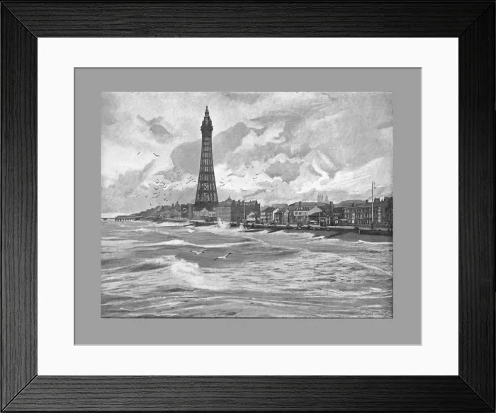 Framed Print : Blackpool with its Eiffel Tower, c1900. Artist: Paulton & Son Framed Print : Blackpool with its Eiffel Tower, c1900. Artist: Paulton & Son