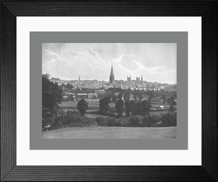 Framed Print : Exeter from Barley, c1900. Artist: George Denney Framed Print : Exeter from Barley, c1900. Artist: George Denney