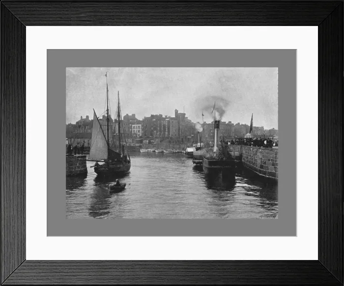 Framed Print : The Harbour, Bridlington Quay, c1900. Artist: JW Shores Framed Print : The Harbour, Bridlington Quay, c1900. Artist: JW Shores