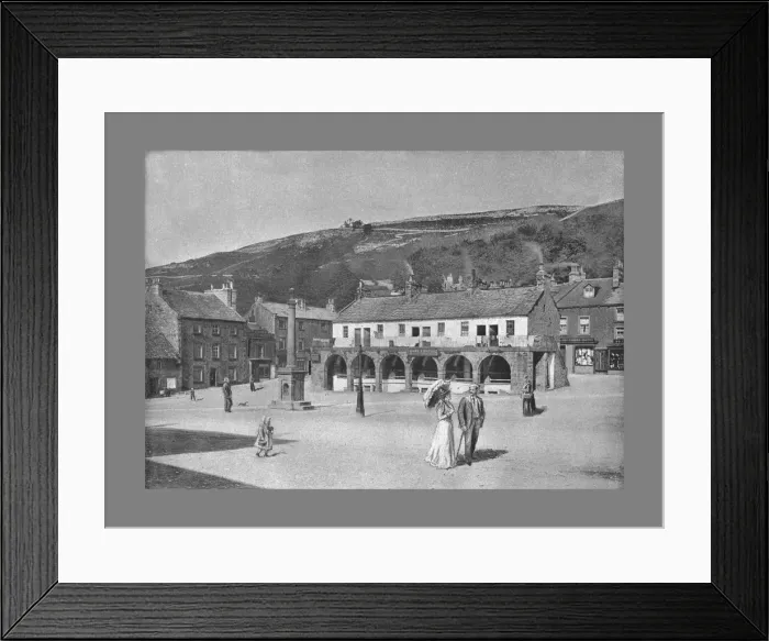 Framed Print : Old Shambles and Market Place, Settle, c1900. Artist: Anthony Horner Framed Print : Old Shambles and Market Place, Settle, c1900. Artist: Anthony Horner