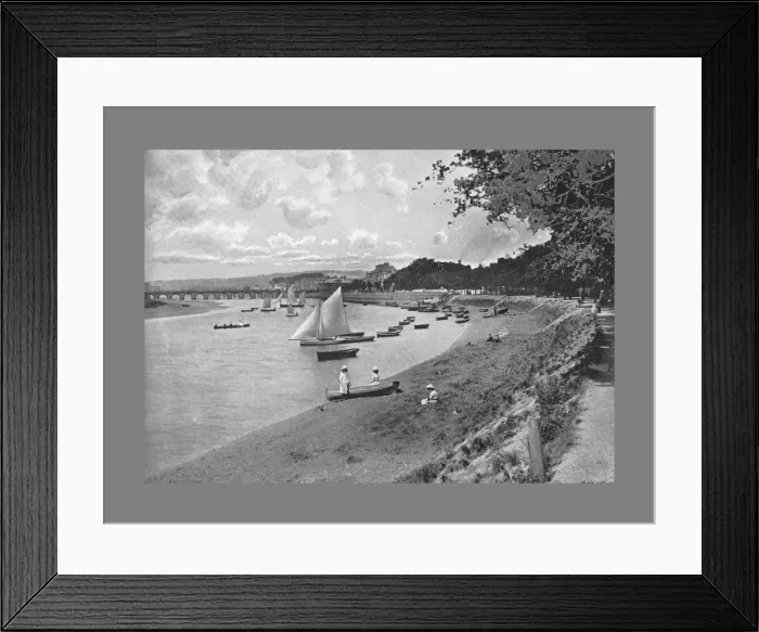 Framed Print : Barnstaple from South Walk, c1900. Artist: Vickery Bros Framed Print : Barnstaple from South Walk, c1900. Artist: Vickery Bros