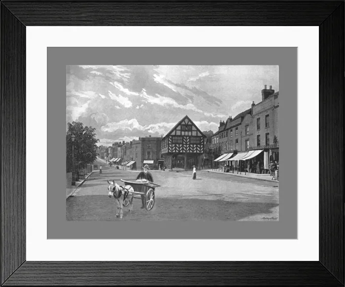 Framed Print : Market Place, Ledbury, c1900. Artist: Valentine & Sons Framed Print : Market Place, Ledbury, c1900. Artist: Valentine & Sons