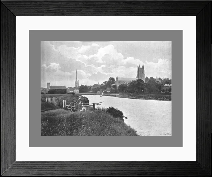 Framed Print : Worcester Cathedral, c1900. Artist: Harvey Barton Framed Print : Worcester Cathedral, c1900. Artist: Harvey Barton