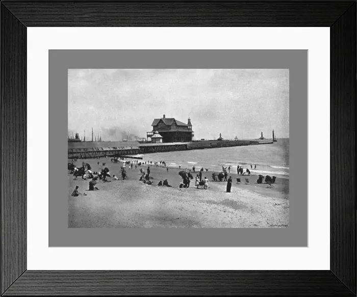 Framed Print : The Pier, Lowestoft, c1900. Artist: Walter Boughton Framed Print : The Pier, Lowestoft, c1900. Artist: Walter Boughton