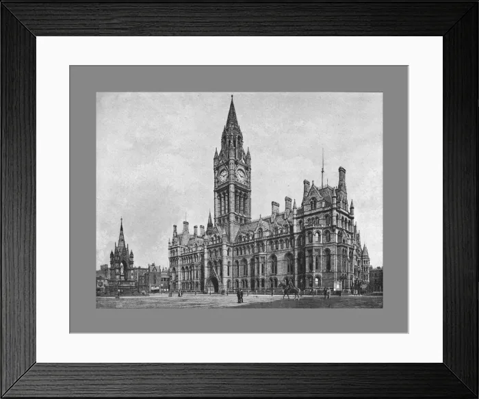 Framed Print : Manchester Town Hall, c1900. Artist: H Garside Framed Print : Manchester Town Hall, c1900. Artist: H Garside