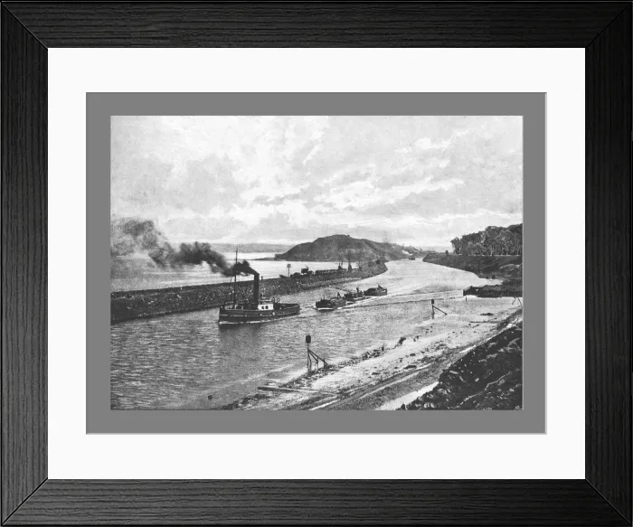 Framed Print : Manchester Ship Canal, Above Easton, c1900. Artist: H Garside Framed Print : Manchester Ship Canal, Above Easton, c1900. Artist: H Garside