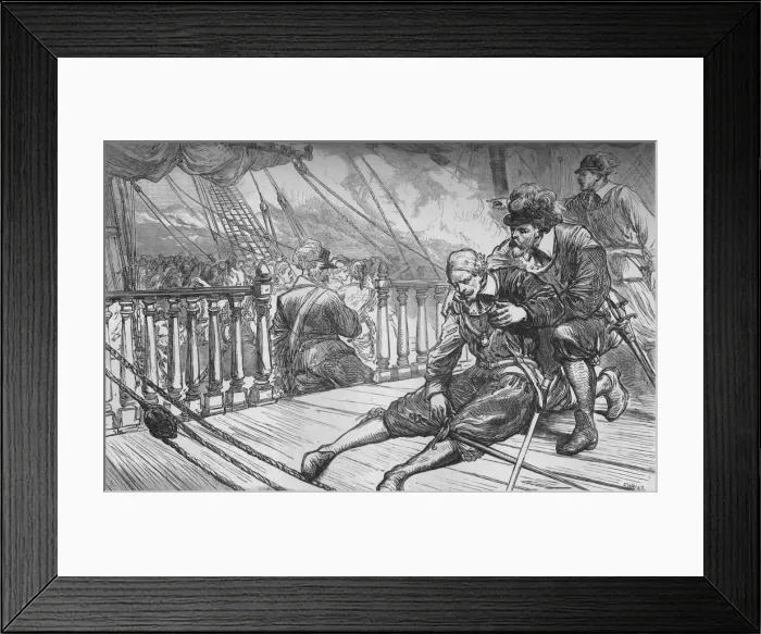 Framed Print : Death of Van Tromp, 10 August 1653, (c1880) Framed Print : Death of Van Tromp, 10 August 1653, (c1880)
