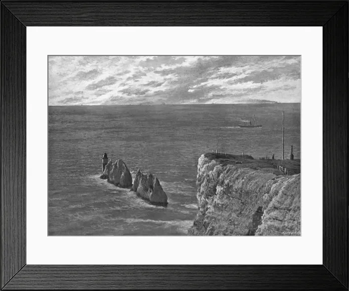 Framed Print : The Needles Isle of Wight, c1900. Artist: Paulton & Son Framed Print : The Needles Isle of Wight, c1900. Artist: Paulton & Son