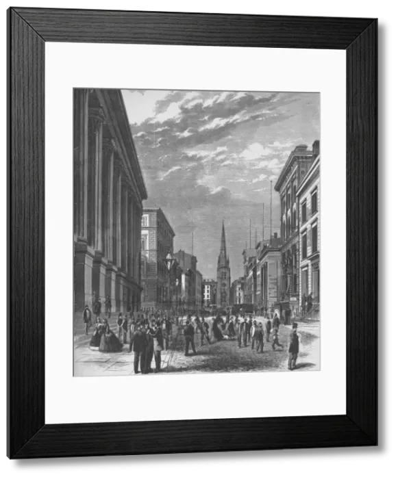 Framed Print : Wall Street, New York City, 1866, (1938) Framed Print : Wall Street, New York City, 1866, (1938)
