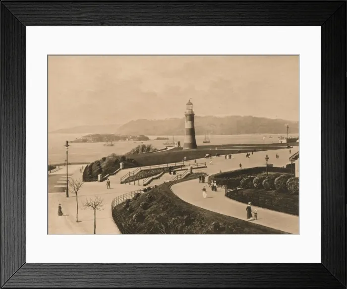 Framed Print : Plymouth Hoe and Sound and Mouth of the Tamar, 1902 Framed Print : Plymouth Hoe and Sound and Mouth of the Tamar, 1902