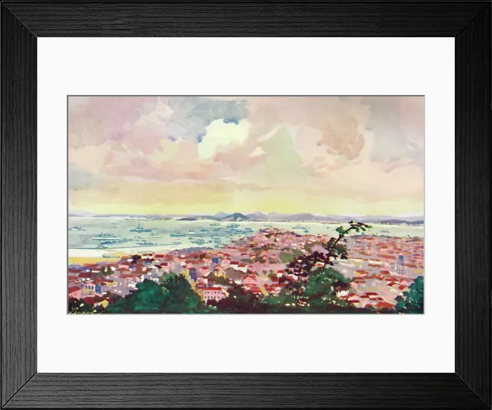 Framed Print : A View of Rio and the Bay, 1914 Framed Print : A View of Rio and the Bay, 1914