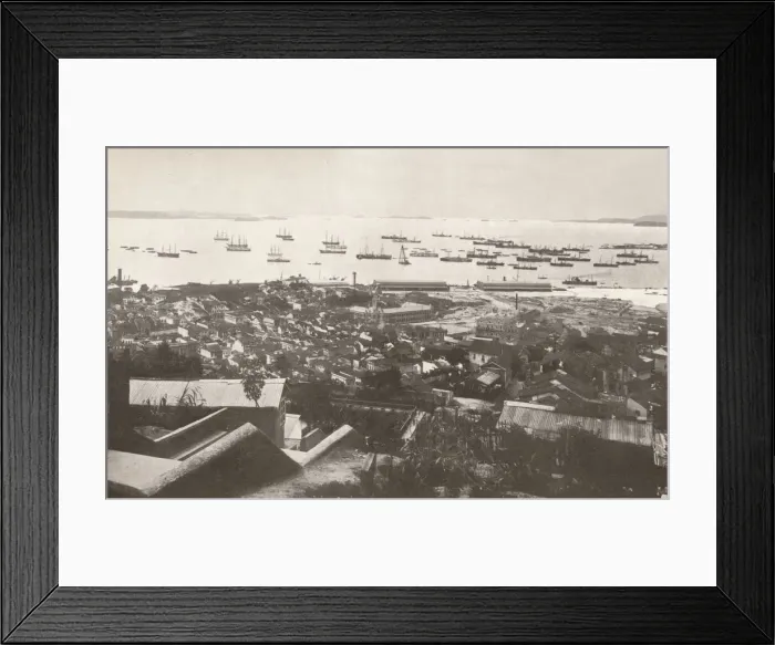 Framed Print : A view of the new quays at the time of construction, 1914 Framed Print : A view of the new quays at the time of construction, 1914