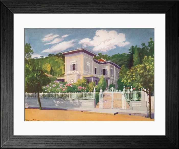 Framed Print : Residence of Mr. Joseph Walker, Petropolis, 1914 Framed Print : Residence of Mr. Joseph Walker, Petropolis, 1914
