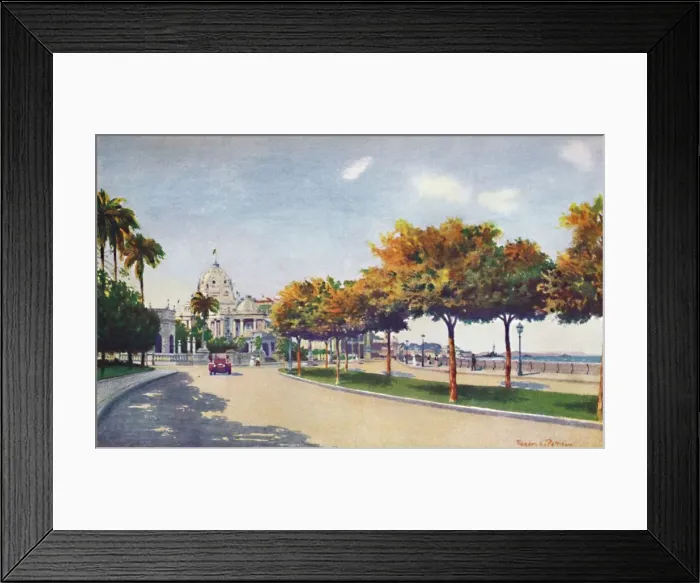 Framed Print : The Beautiful Beira Mar Drive - approaching the Magnificent Monroe Palace, 1914 Framed Print : The Beautiful Beira Mar Drive - approaching the Magnificent Monroe Palace, 1914