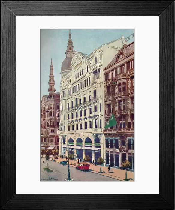 Framed Print : Offices of the Jornal do Commercio, Avenida Rio Branco, 1914 Framed Print : Offices of the Jornal do Commercio, Avenida Rio Branco, 1914