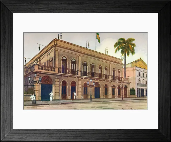 Framed Print : The Itamaraty Palace - the Downing Street of Brazil, 1914. Artist: Edgar L Pattison Framed Print : The Itamaraty Palace - the Downing Street of Brazil, 1914. Artist: Edgar L Pattison